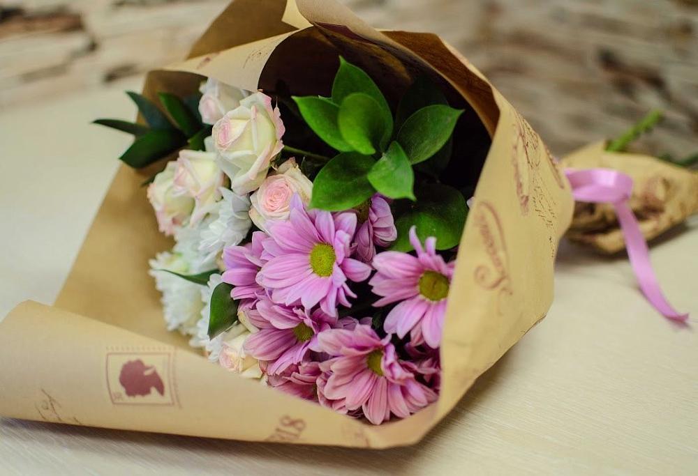 Букет цветов из: Розы и Хризантемы в Кривополянье