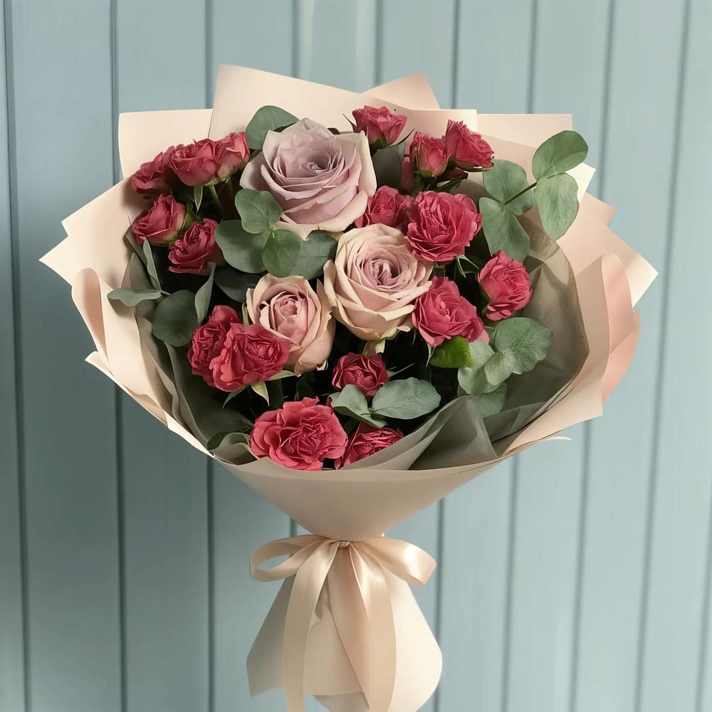 Букет цветов из: Гвоздики и Розы в Кривополянье