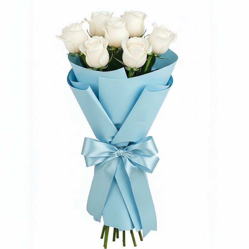 Букет 7 белых роз Проуд в Кривополянье