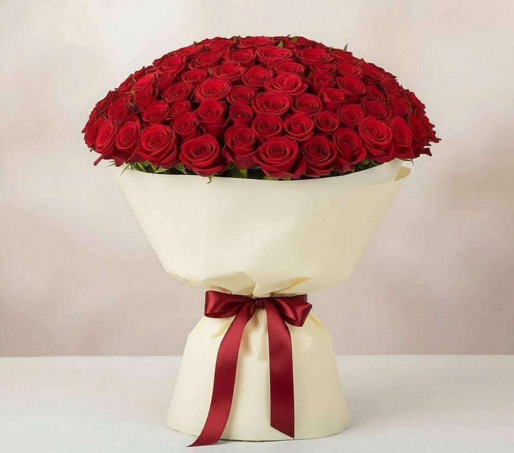 Букет 101 Красная роза Милано в Кривополянье