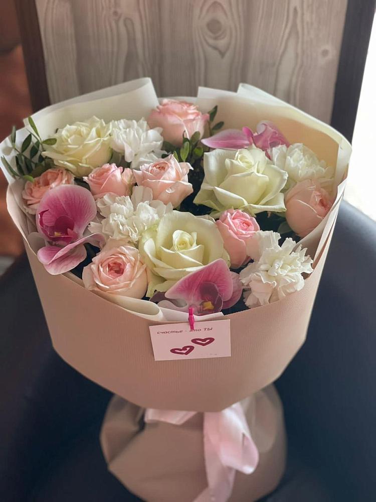 Букет цветов из: Орхидеи, Розы и Гвоздики в Кривополянье