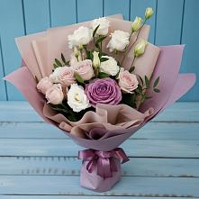 Букет цветов из:  Розы и Лизиантусы в Кривополянье