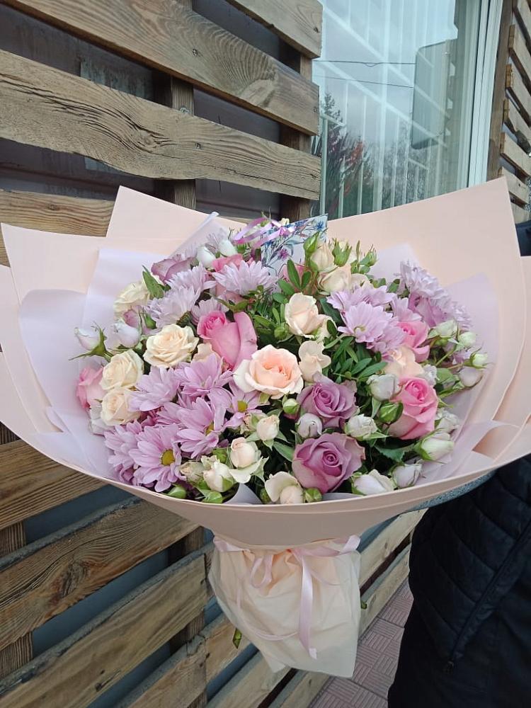 Букет цветов из: Розы и Хризантемы в Кривополянье