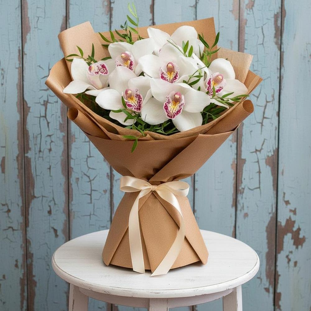 Букет цветов из: Орхидеи и Розы в Кривополянье