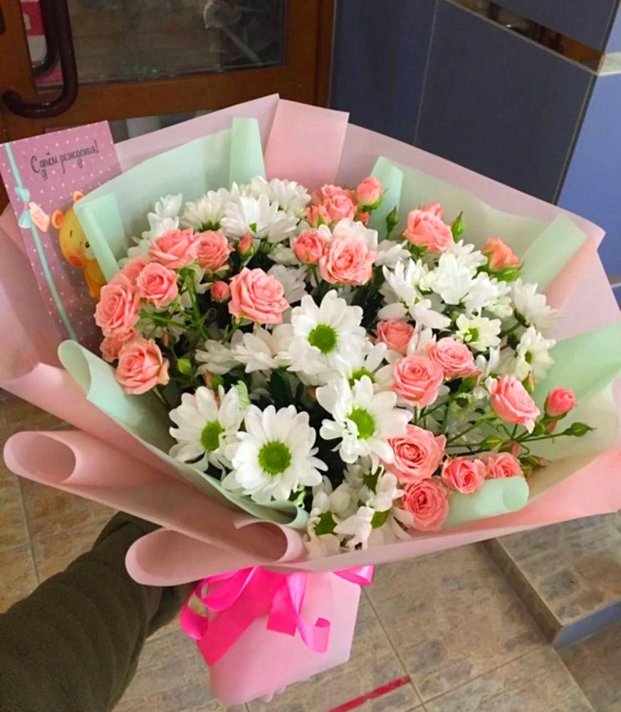 Букет цветов из: Розы и Хризантемы в Кривополянье