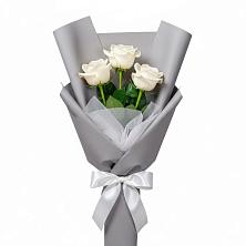 Букет 3 белые розы в Кривополянье