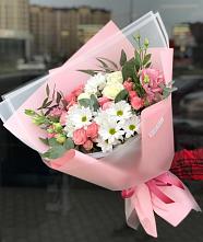 Букет цветов из:  Розы, Лизиантусы и Хризантемы в Кривополянье