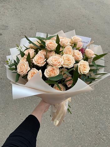 Букет Кремовые розы Латте в Кривополянье