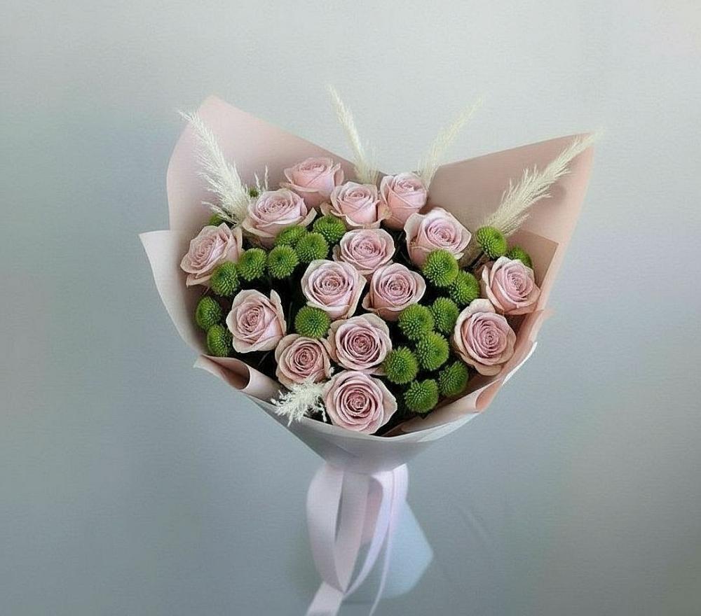 Букет цветов из: Розы и Хризантемы в Кривополянье