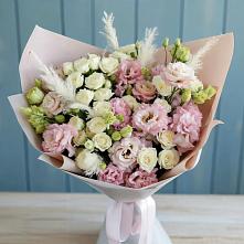 Букет цветов из:  Альстромерии и Розы в Кривополянье